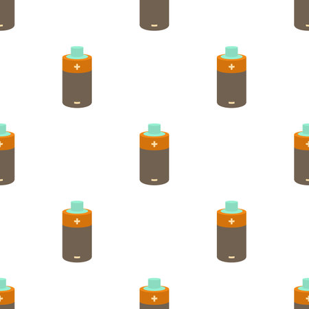 Small battery pattern seamless background texture repeat wallpaper geometric vectorのイラスト素材