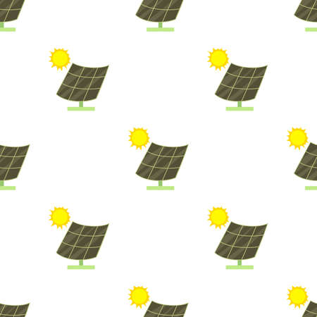 Solar battery pattern seamless background texture repeat wallpaper geometric vectorのイラスト素材