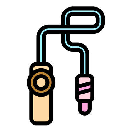 Digestion endoscope icon. Outline digestion endoscope vector icon color flat isolatedのイラスト素材