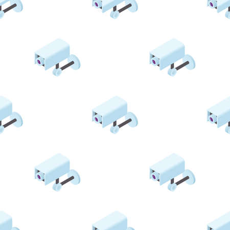 Surveillance camera pattern seamless background texture repeat wallpaper geometric vectorのイラスト素材