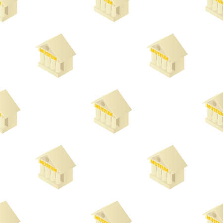 Museum building pattern seamless background texture repeat wallpaper geometric vectorのイラスト素材