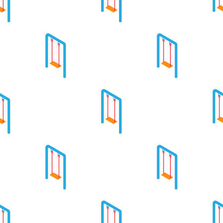 Children swing pattern seamless background texture repeat wallpaper geometric vectorのイラスト素材