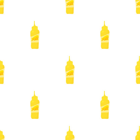 Mustard pattern seamless background texture repeat wallpaper geometric vectorのイラスト素材