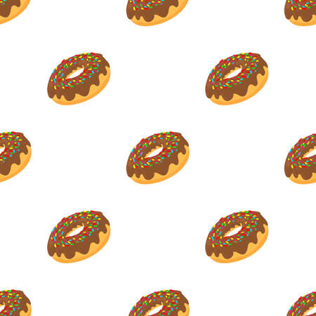 Donut pattern seamless background texture repeat wallpaper geometric vectorのイラスト素材