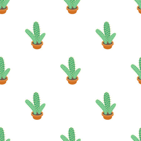 Desert cactus pattern seamless background texture repeat wallpaper geometric vectorのイラスト素材