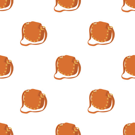 Woman handbag pattern seamless background texture repeat wallpaper geometric vectorのイラスト素材