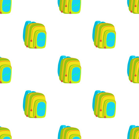 Kids school bag pattern seamless background texture repeat wallpaper geometric vectorのイラスト素材
