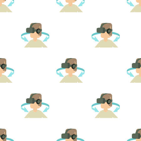 Vr headset pattern seamless background texture repeat wallpaper geometric vectorのイラスト素材