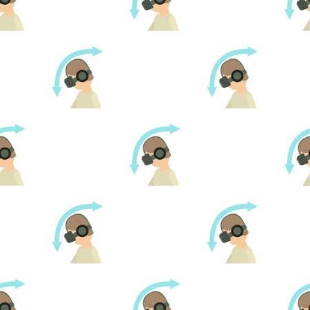 VR goggles pattern seamless background texture repeat wallpaper geometric vectorのイラスト素材