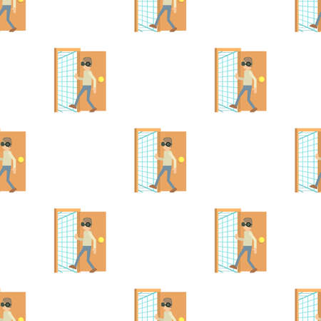 Door to the virtual space pattern seamless background texture repeat wallpaper geometric vectorのイラスト素材