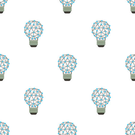 Abstract polygonal light bulb pattern seamless background texture repeat wallpaper geometric vectorのイラスト素材