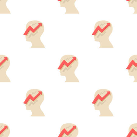 Head with arrow pattern seamless background texture repeat wallpaper geometric vectorのイラスト素材