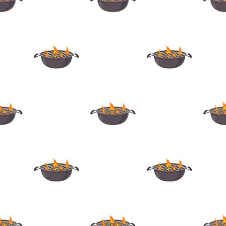 Barbecue pattern seamless background texture repeat wallpaper geometric vectorのイラスト素材