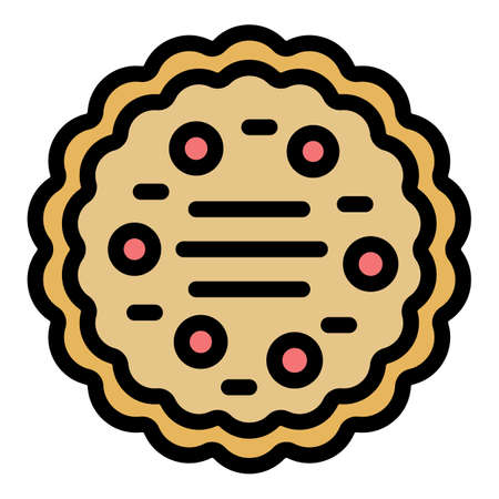 Cookie molds bake icon. Outline Cookie molds bake vector icon color flat isolatedのイラスト素材