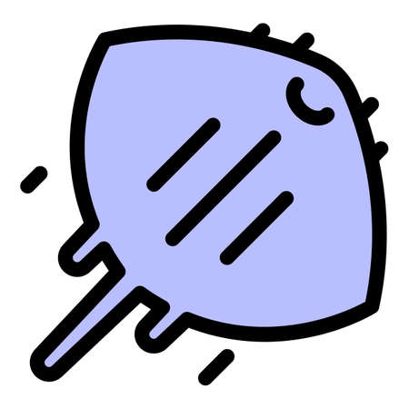 Fish manta ray icon. Outline fish manta ray vector icon color flat isolatedのイラスト素材