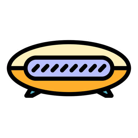 Ultraviolet lamp icon. Outline ultraviolet lamp vector icon color flat isolatedのイラスト素材