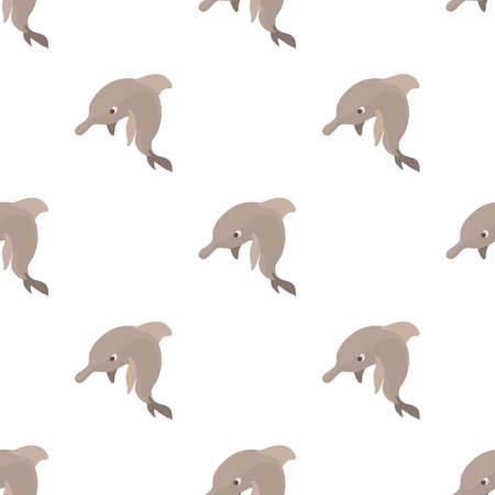Dolphin pattern seamless background texture repeat wallpaper geometric vectorのイラスト素材