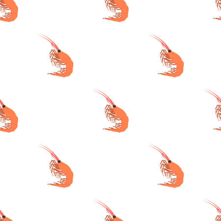 Shrimp pattern seamless background texture repeat wallpaper geometric vectorのイラスト素材