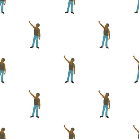 Man protest on the street pattern seamless background texture repeat wallpaper geometric vectorのイラスト素材