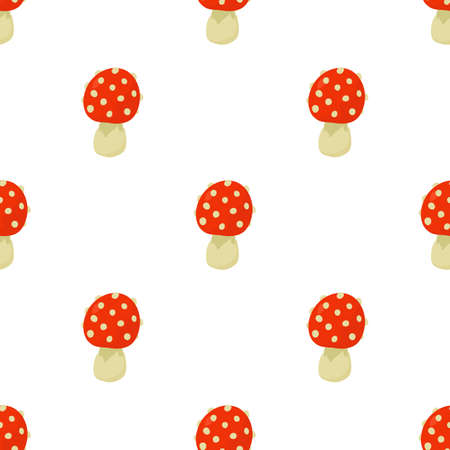 Amanita edulis pattern seamless background texture repeat wallpaper geometric vectorのイラスト素材