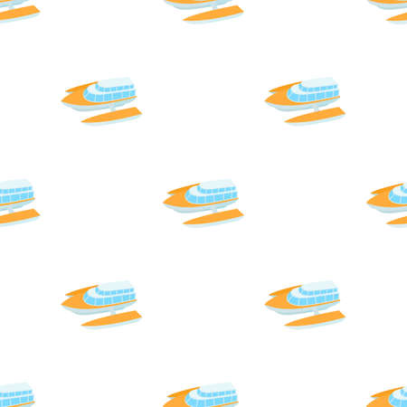 Boat pattern seamless background texture repeat wallpaper geometric vectorのイラスト素材