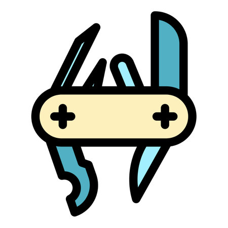 Multitool function icon. Outline Multitool function vector icon color flat isolated