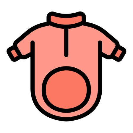 Dog dress icon. Outline dog dress vector icon color flat isolatedのイラスト素材