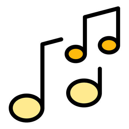 Music interface icon. Outline Music interface vector icon color flat isolatedのイラスト素材