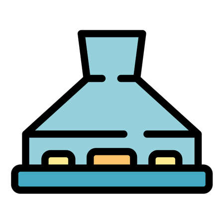 Kitchen hood icon. Outline kitchen hood vector icon color flat isolatedのイラスト素材