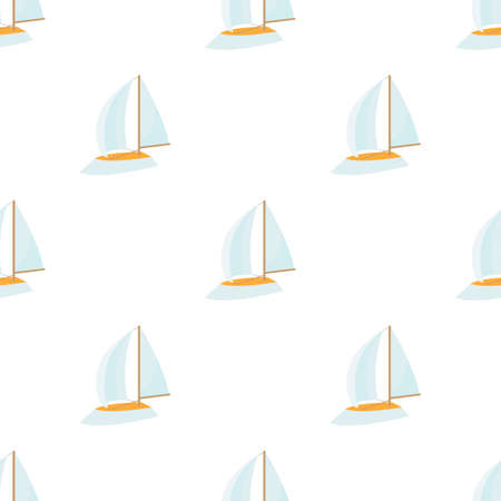 Boat pattern seamless background texture repeat wallpaper geometric vectorのイラスト素材