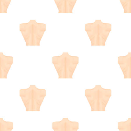 Human back pattern seamless background texture repeat wallpaper geometric vectorのイラスト素材