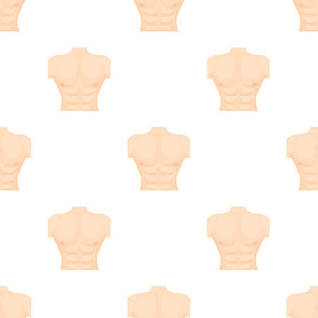 Human chest pattern seamless background texture repeat wallpaper geometric vectorのイラスト素材