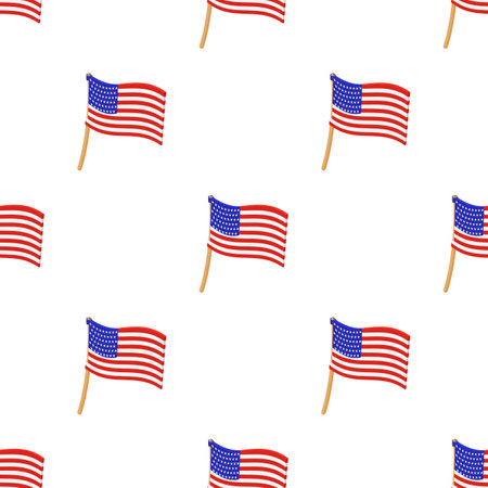 USA flag pattern seamless background texture repeat wallpaper geometric vectorのイラスト素材