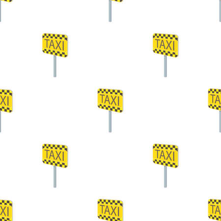 Taxi sign pattern seamless background texture repeat wallpaper geometric vectorのイラスト素材