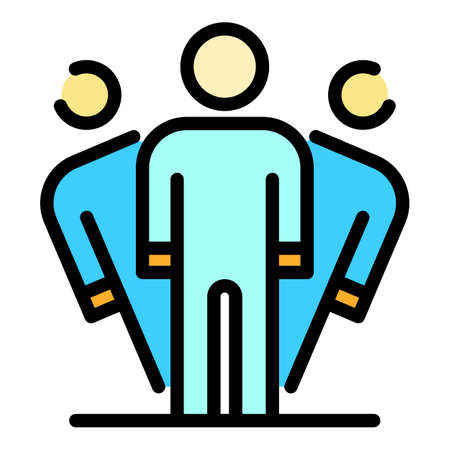 Person disorder icon. Outline person disorder vector icon color flat isolatedのイラスト素材