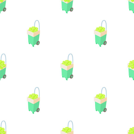 Basket for keep tennis balls pattern seamless background texture repeat wallpaper geometric vectorのイラスト素材