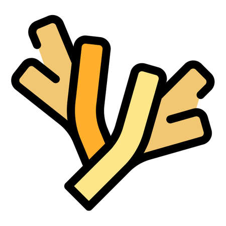 Vanilla icon. Outline vanilla vector icon color flat isolatedのイラスト素材