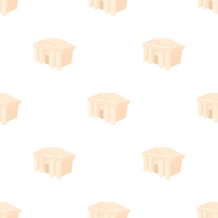 Theatre building pattern seamless background texture repeat wallpaper geometric vectorのイラスト素材