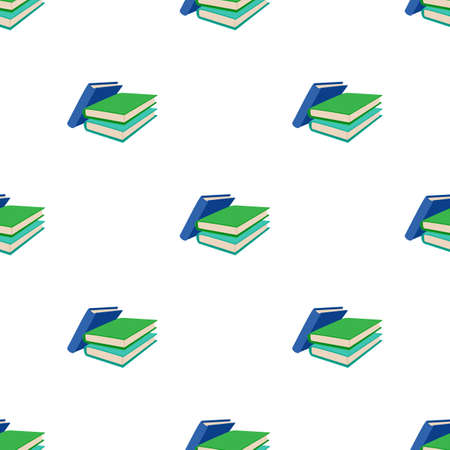 Three colored books pattern seamless background texture repeat wallpaper geometric vectorのイラスト素材