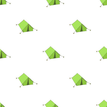 Green tent pattern seamless background texture repeat wallpaper geometric vectorのイラスト素材