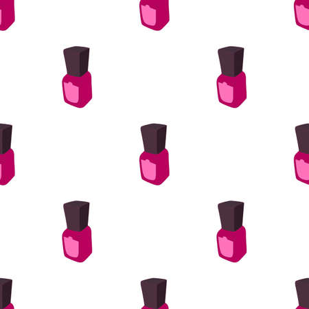 Purple nail polish bottle pattern seamless background texture repeat wallpaper geometric vectorのイラスト素材