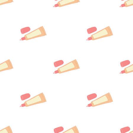 liquid makeup foundation in a tube pattern seamless background texture repeat wallpaper geometric vectorのイラスト素材