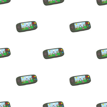 Mobile gaming console pattern seamless background texture repeat wallpaper geometric vector