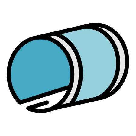 Modern flexible display icon. Outline modern flexible display vector icon color flat isolatedのイラスト素材