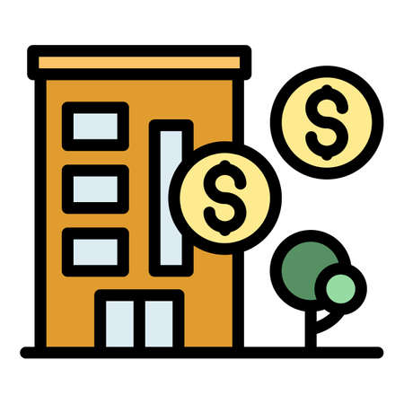 Homeless shelter icon. Outline homeless shelter vector icon color flat isolatedのイラスト素材