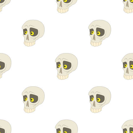 Human skull pattern seamless background texture repeat wallpaper geometric vectorのイラスト素材