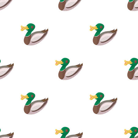 Wild duck pattern seamless background texture repeat wallpaper geometric vectorのイラスト素材
