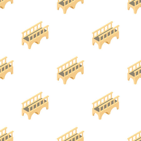 Bridge for transit pattern seamless background texture repeat wallpaper geometric vectorのイラスト素材