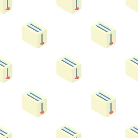 Toaster pattern seamless background texture repeat wallpaper geometric vectorのイラスト素材