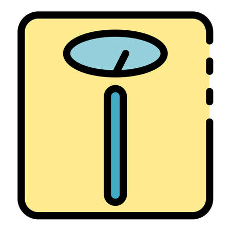 Home scales icon. Outline home scales vector icon color flat isolatedのイラスト素材